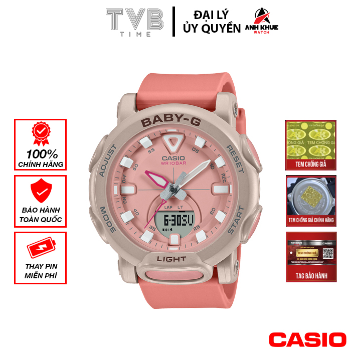 Đồng hồ nữ dây nhựa Casio Baby-G chính hãng Anh Khuê BGA-310-4ADR (41mm)