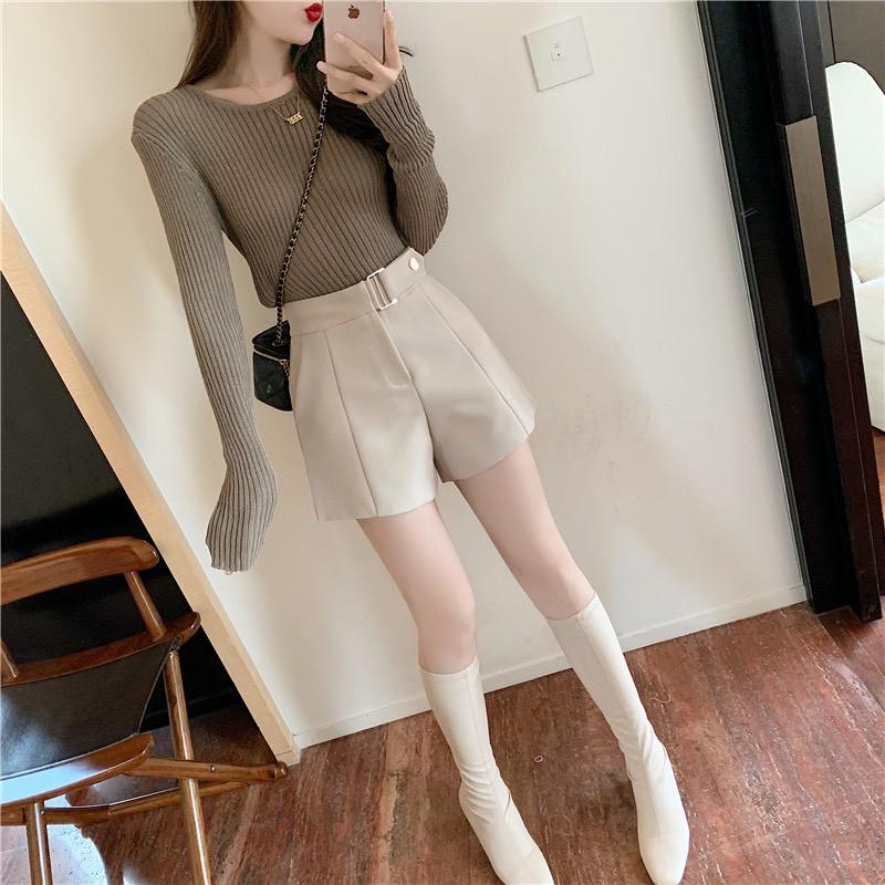 Quần Short Nữ Kèm Đai To Cạp Cao
