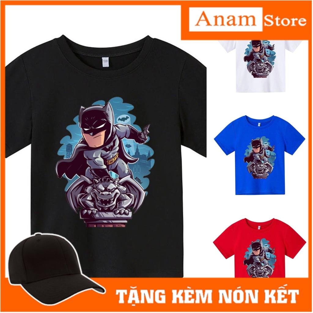 Áo thun cho bé, Áo thun trẻ em BATMAN CHIBI, 4 màu, có size người lớn, Anam Store