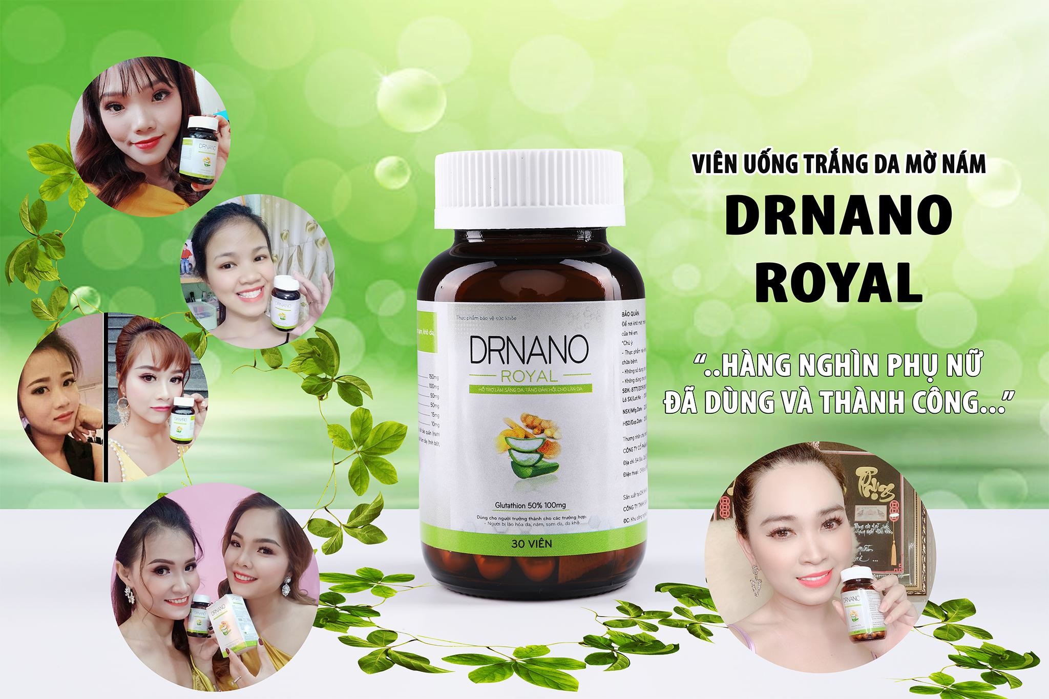 Viên uống trắng da giảm nám DrNano Royal Chính hãng