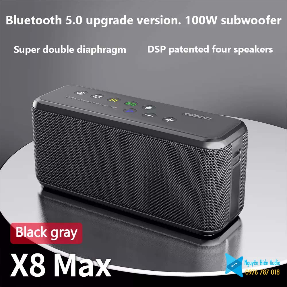 Loa Xdobo X8max Bluetooth 5.0 siêu trầm 100W chống nước hàng chính hãng