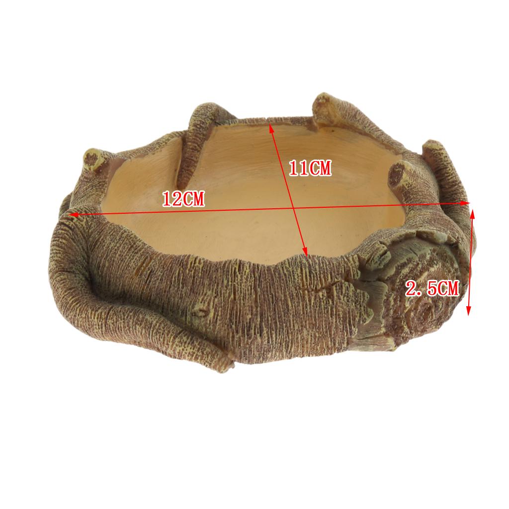 Reptile Terrarium Drinking Basin Pet Reptile Feeding Bowl Food Water Dish 1