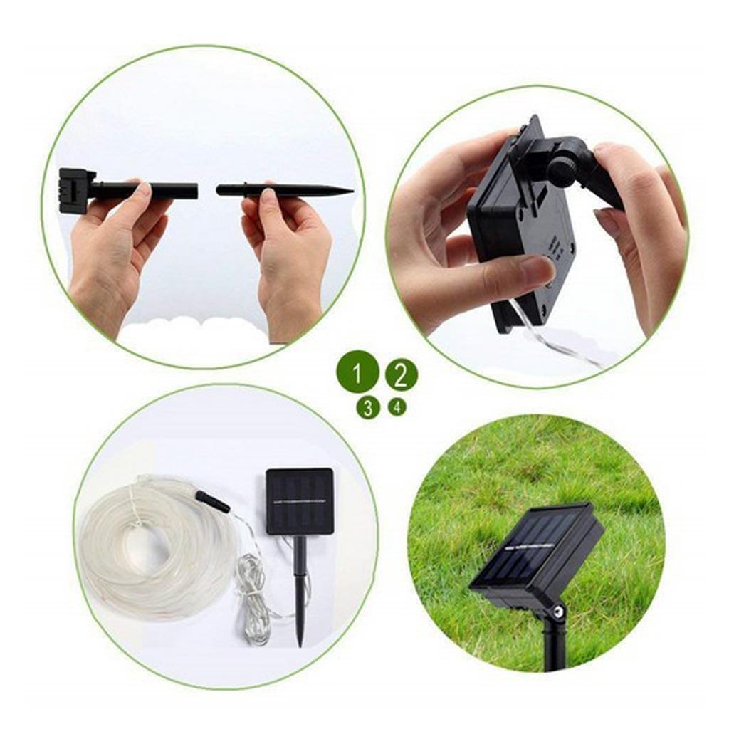Outdoor Solar LED String Lights Lamp Christmas Tree Decor
