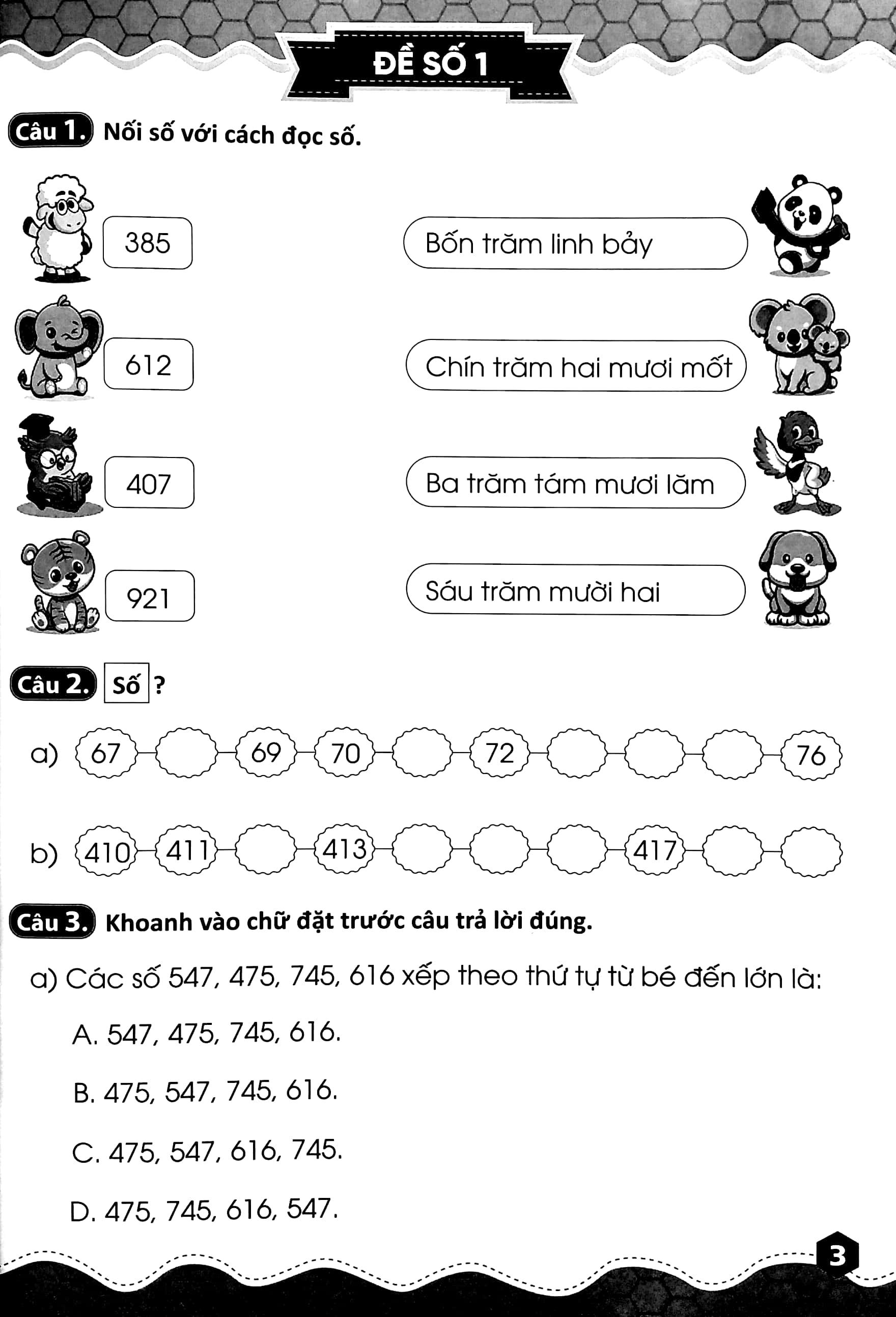 45 Đề Ôn Luyện Và Kiểm Tra Toán 3 - Tập 1 (Biên Soạn Theo Chương Trình Giao Dục Phổ Thông Mới) (Tái Bản 2023)