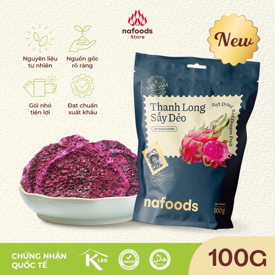 Thanh long đỏ sấy dẻo không đường túi 100g