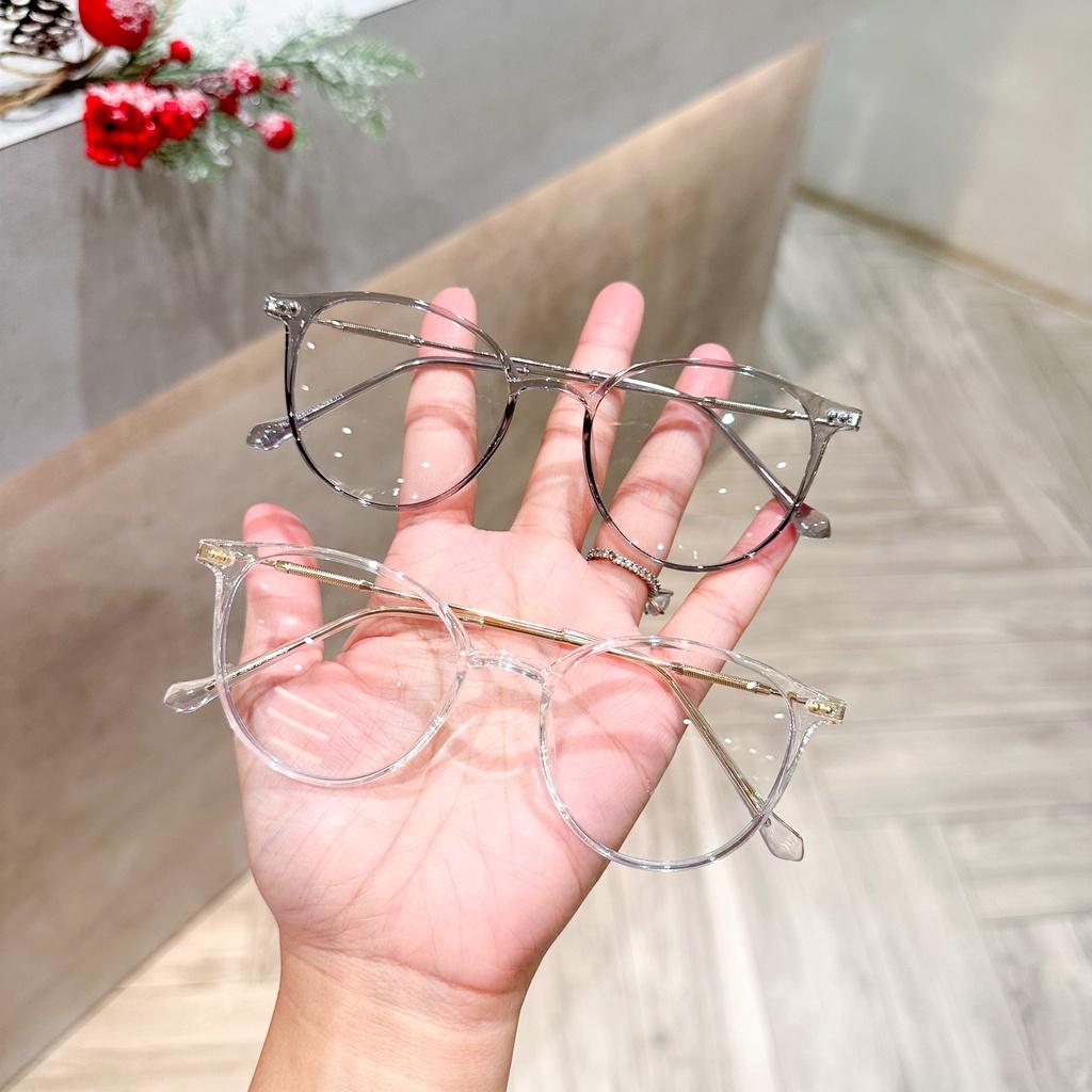 Gọng kính mắt tròn nam nữ chất liệu nhựa dẻo càn hợp kim không rỉ thanh mảnh nhẹ nhàng G. 2205 GenZ eyewear