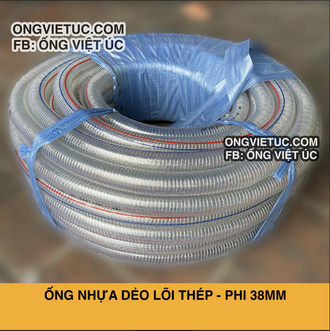 Ống nhựa lõi thép KT Việt Úc - Phi 38mm - Cuộn 50m