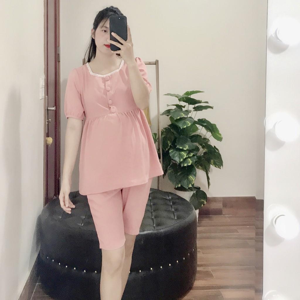 SET BỘ Babydoll đũi cho mẹ bầu️bộ bầu sau sinh cao cấp siêu mát siêu mềm thiết kế sang chảnh️ Đủ size từ 40~100kg