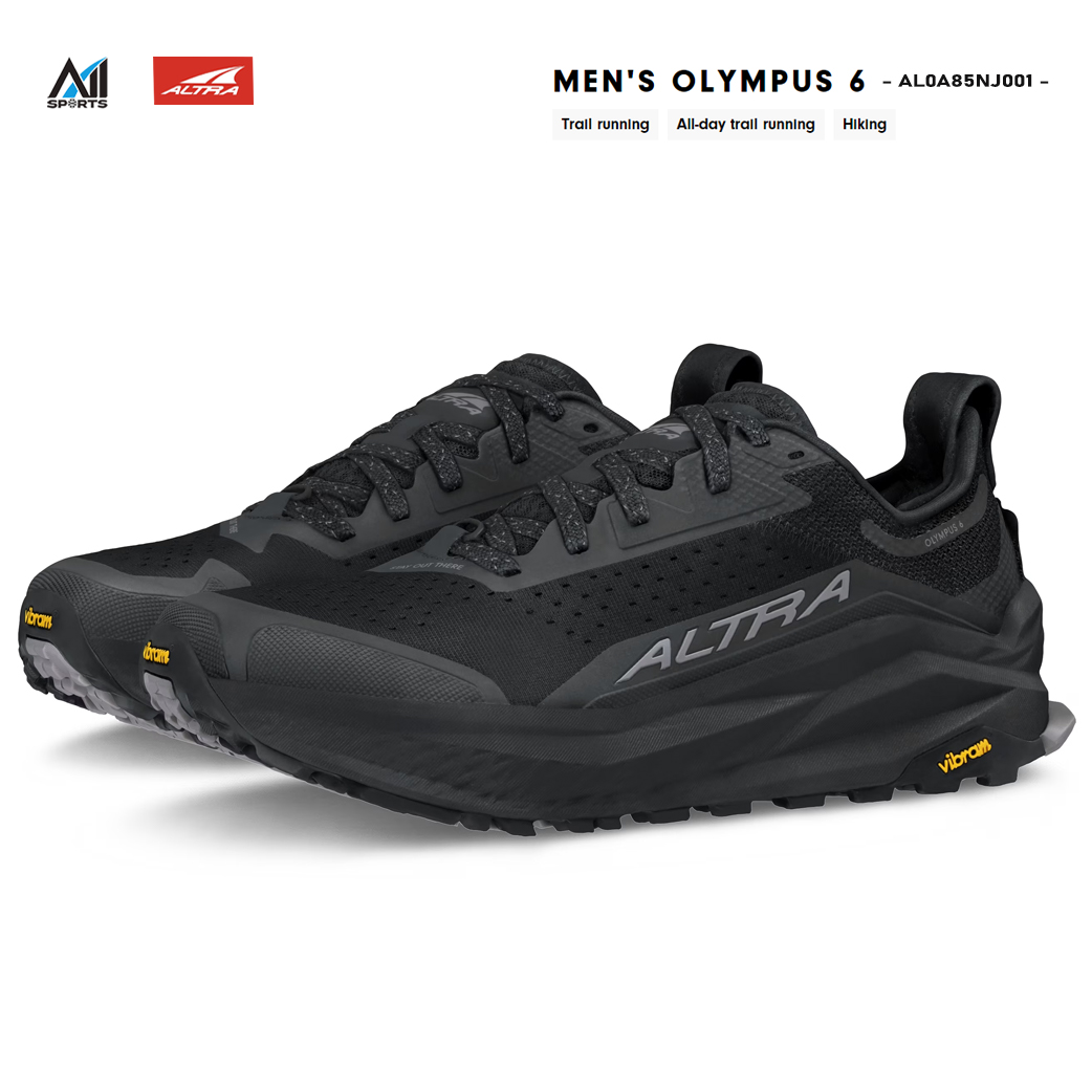 GIÀY CHẠY BỘ VÀ LEO NÚI ĐIA HÌNH  HIỆU ALTRA running -  Olympus6 W BLACK-BLACK   - AL0A85NK001