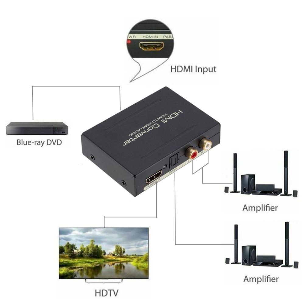Bộ Chuyển Đổi Âm Thanh Hdmi-Compatible 5.1ch 2.0ch Toslink Spdif + L / R