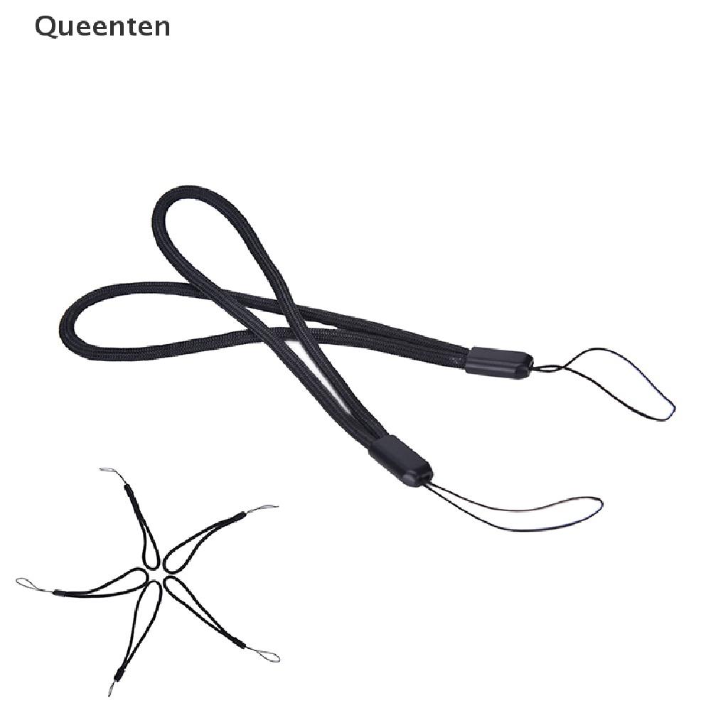 Queenten 5x Black Nylon Wrist Strap Lanyard for Camera Cell Phone iPod USB mp3 mp4 QT