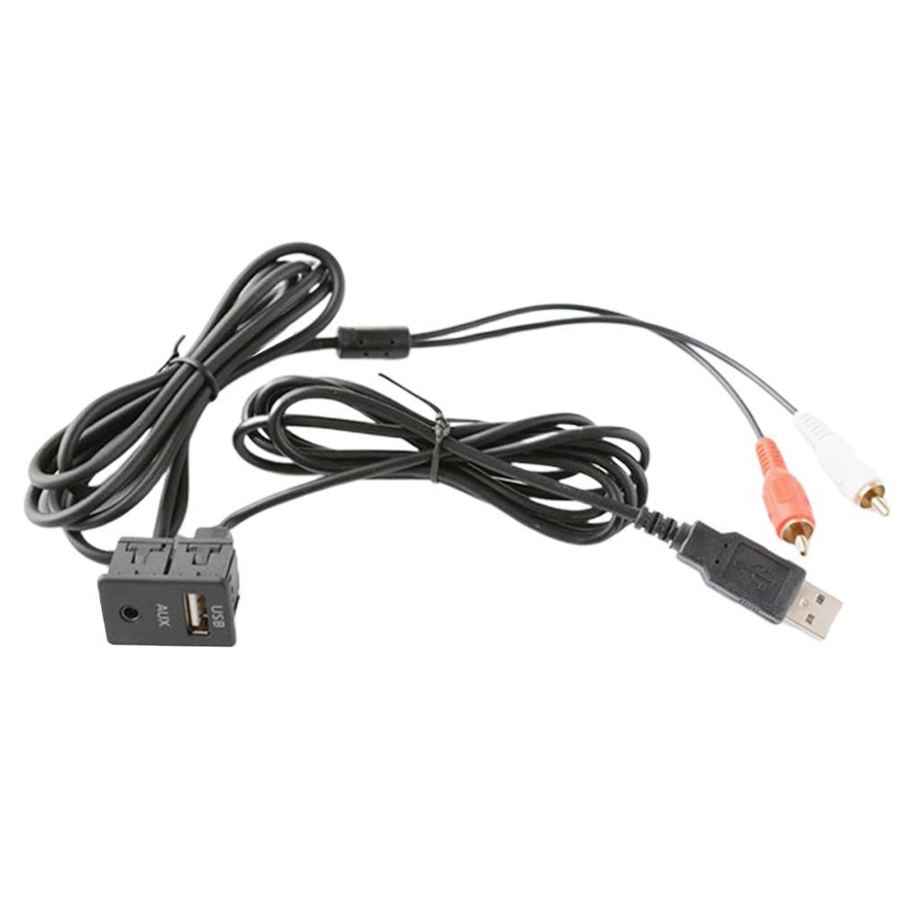 Car Mount USB AUX Adapter Extension Cable Lead Headphone