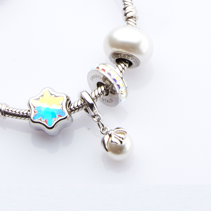 Charm Chặn Vòng Tay Pha Lê  Swarovski 4 Màu