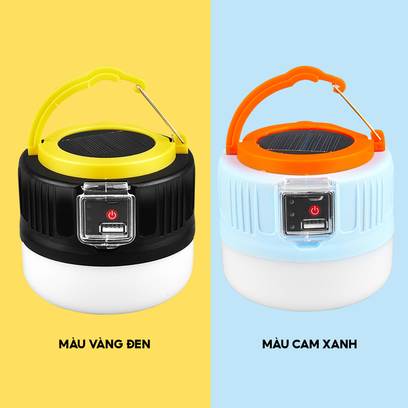 Đèn Treo Tích Điện Năng Lượng Mặt Trời Có Đèn Báo Pin Tiện Lợi Và Quai Treo Móc 2 Trong 1