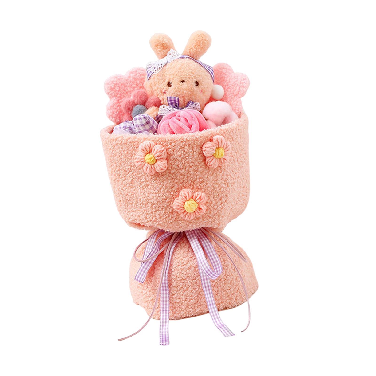 Plush Bouquet Artificial Flowers Valentines Day Wedding Stuffed Animal Doll