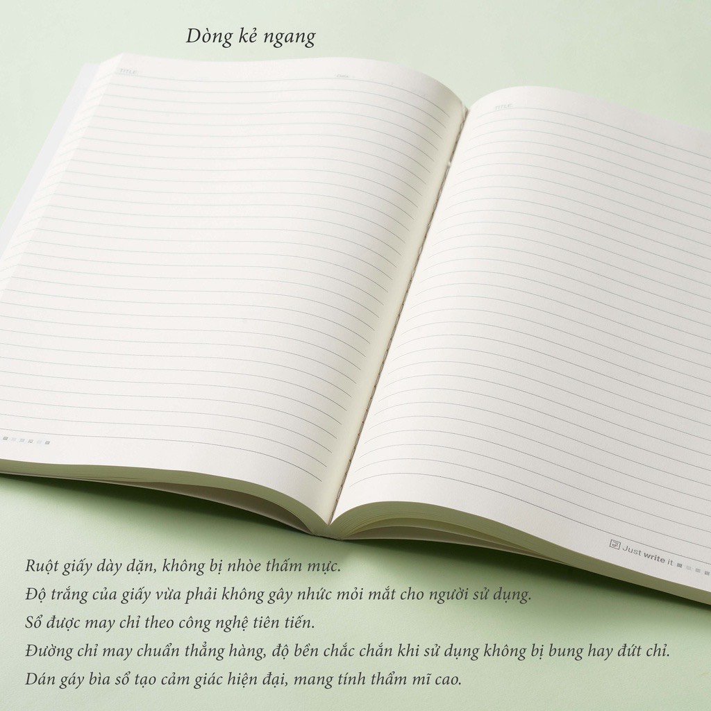 FUTUREBOOK-Sổ May Chỉ Dán Gáy Happy Day A4_Dòng Kẻ Ngang–Định Lượng 100 Gsm. 140Tr_200Tr