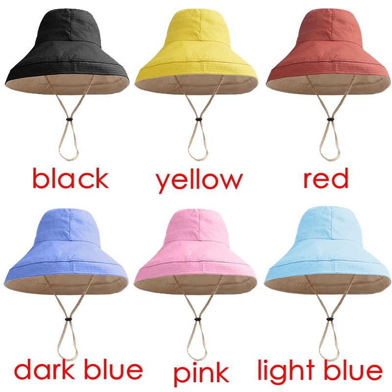 Mũ Bucket rộng vành thiết kế đơn giản thanh lịch