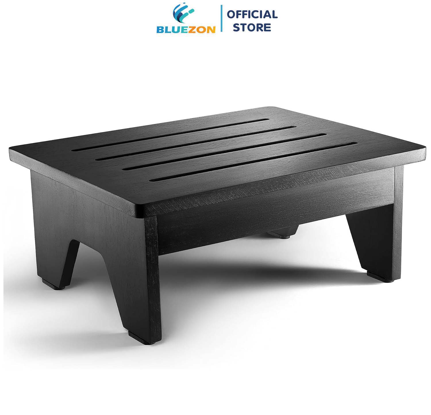 Ghế đẩu gỗ BLUEZON cao 16.5cm, ghế gỗ nhẹ tiện lợi cho nhà bếp, phòng tắm