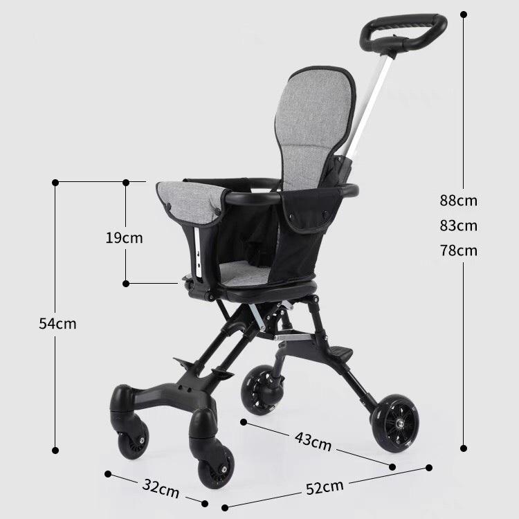 Xe đẩy du lịch cho bé, xe đảo chiều gấp gọn