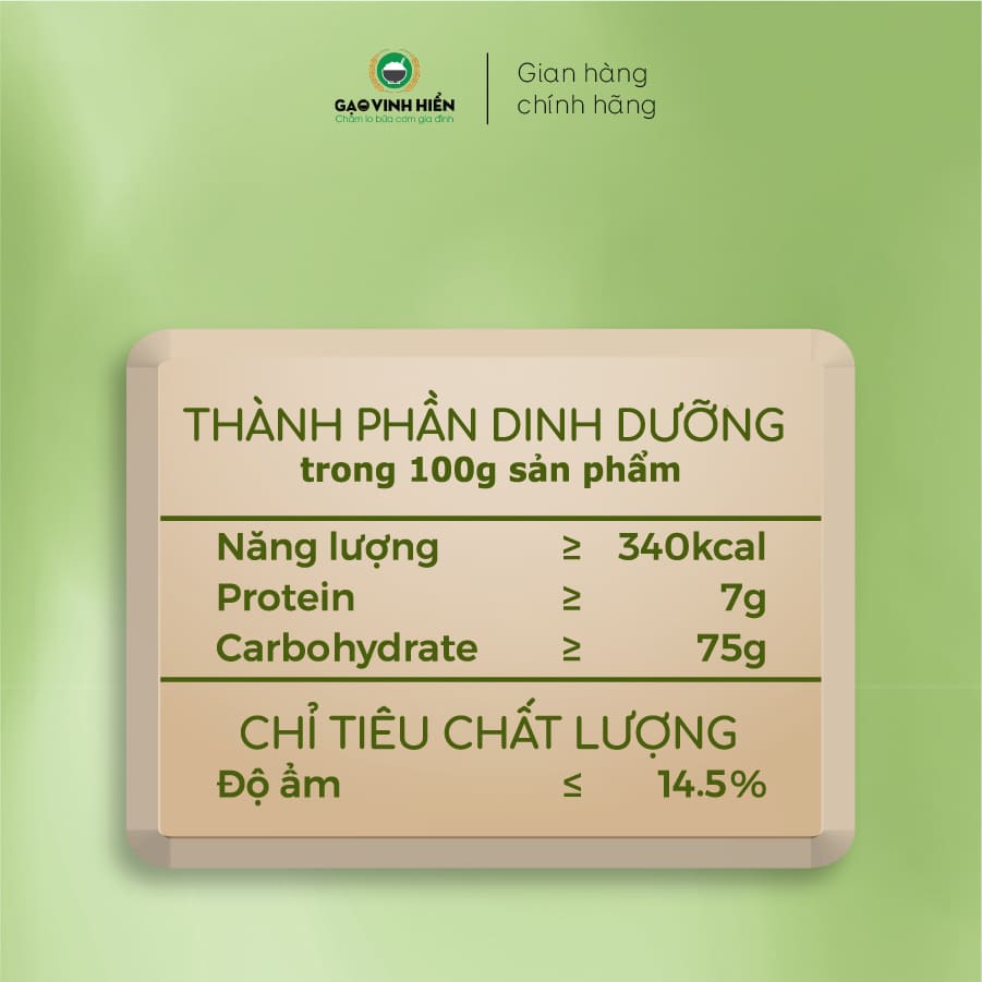 Gạo Nếp Sáp Vinh Hiển túi 1KG Nếp sạch 3 KHÔNG