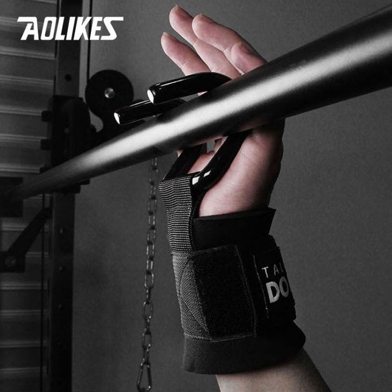 Dây kéo lưng trợ lực cổ tay AOLIKES 7642 nâng tạ tập gym sports fitness protection help wristbands