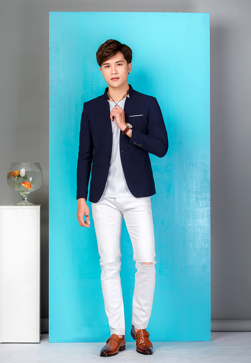 Aó vest Cách tân giả vest Titishop AGV15 Xanh