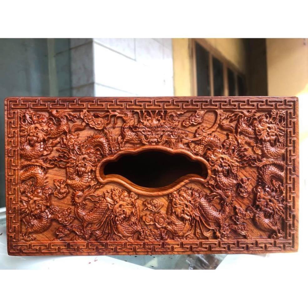 Hộp giấy ăn, hộp đựng giấy ăn gỗ hương cao cấp