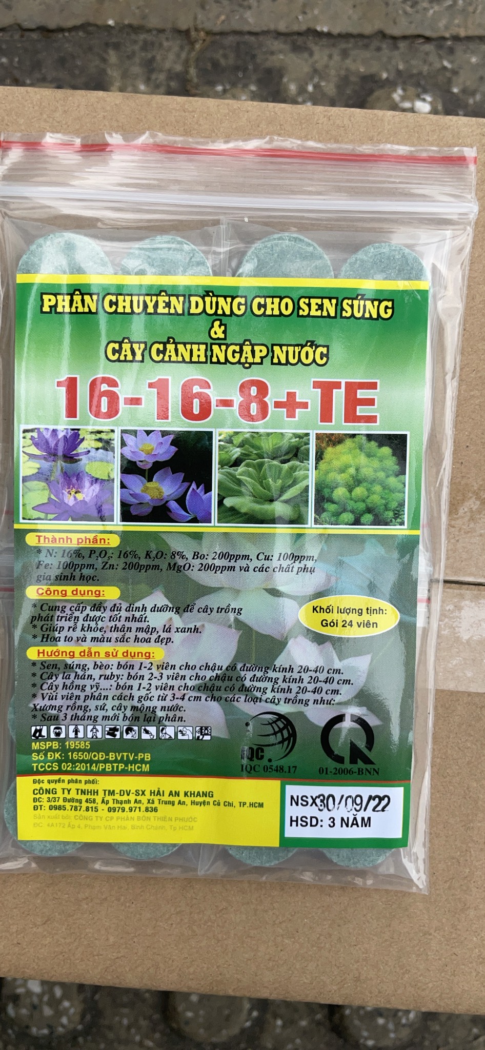 Phân Bón Sen Súng Thế Hệ Mới Hàm Lượng Cao 16-16-8