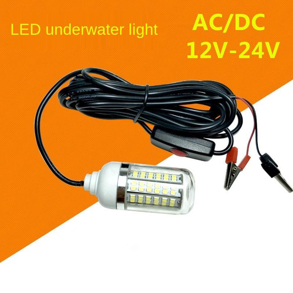 2xIP68 Waterproof 12V Led Green Underwater Fishing Light Attract Prawns Squid Lamp