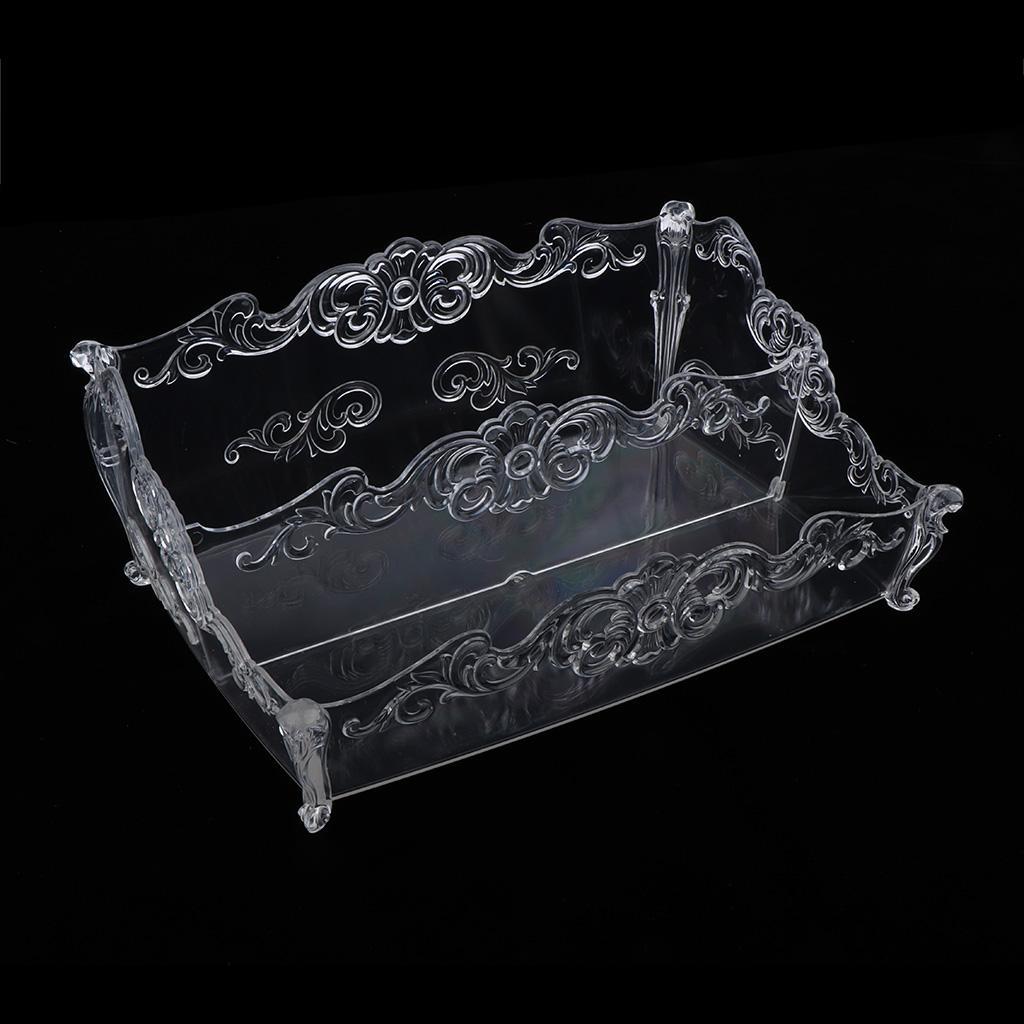 Pro Cosmetic Storage Makeup Holder Display Rack 2 Large Slots Transparent