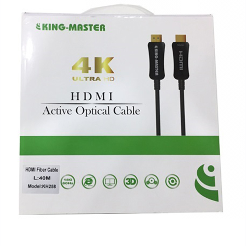 CÁP HDMI Kingmaster 2.0 ( 40m) Active Optical KH 258,CÁP HDMI 40M CÁP QUANG CHUẨN 2.0-HÀNG CHÍNH HÃNG