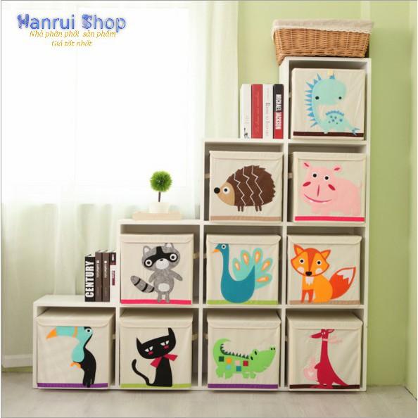 Hộp đựng đồ chơi cho bé hoạ tiết hoạt hình ngộ nghĩnh, chống nước (bộ 4 cái) - ShopToro - AsiaMart