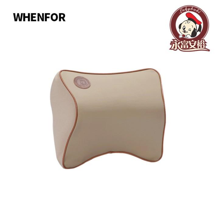 Gối Tựa Đầu Chất Liệu Cao Su Non Cao Cấp Dùng Trên Xe Hơi, Ô Tô - Mã A01: Màu Đen, Ghi, Kem