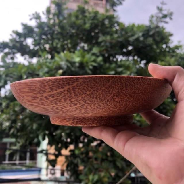 Dĩa gỗ dừa- Dĩa tròn gỗ dừa- Coconut Wood Plate