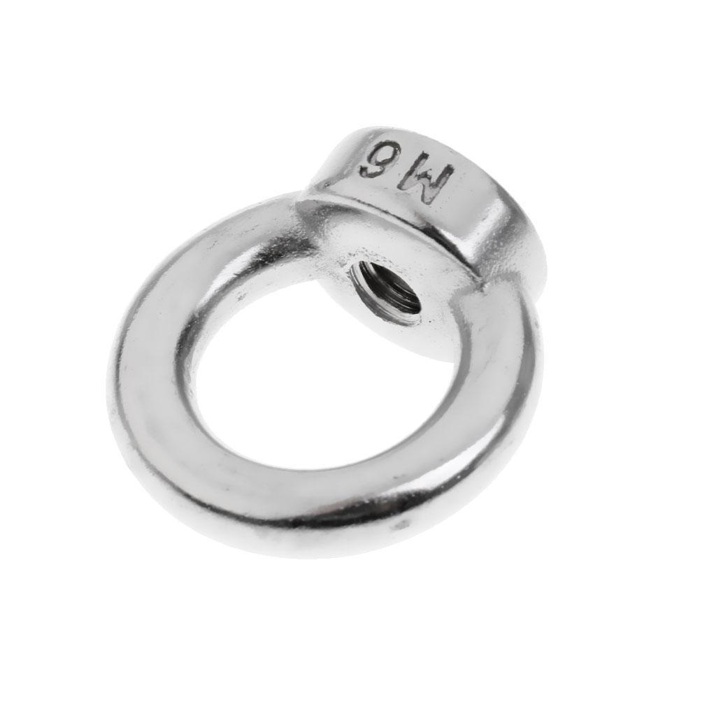 2-4pack M6/M8/M10/M12-M22 304 Stainless Steel Lifting Eye Nut Ring Shape Nuts