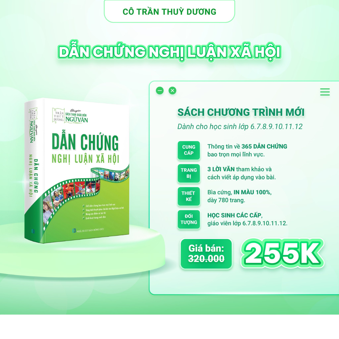 Sách - Dẫn Chứng Nghị Luận Xã Hội - Cô Trần Thùy Dương