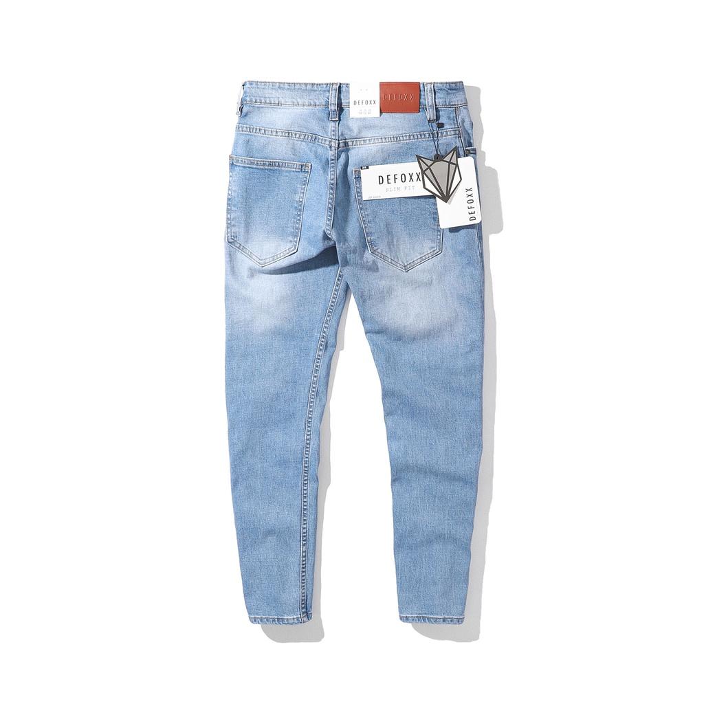 Quần jean xanh trơn ép 3D form slimfit - JEAN WASH DF BLUE 220515 | LA STORE MENSWEAR