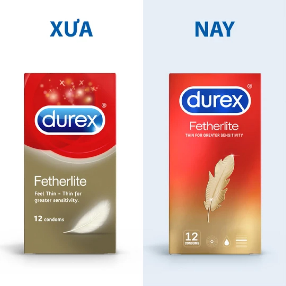 Bộ 1 hộp bao cao su Durex Performa 12 bao và 1 Durex Fetherlite 12 bao