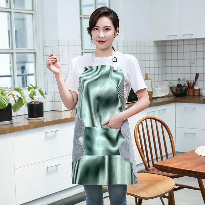 Tạp dề kẻ mẫu mới 3 in 1