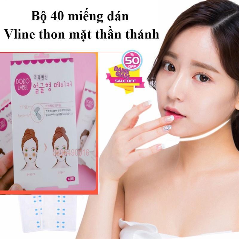 Hộp 40 miếng dán nâng cơ mặt tạo cằm Vline trong suốt vô hình, làm săn chắc da ngay lập tức Không thấm nước dể dàng sd