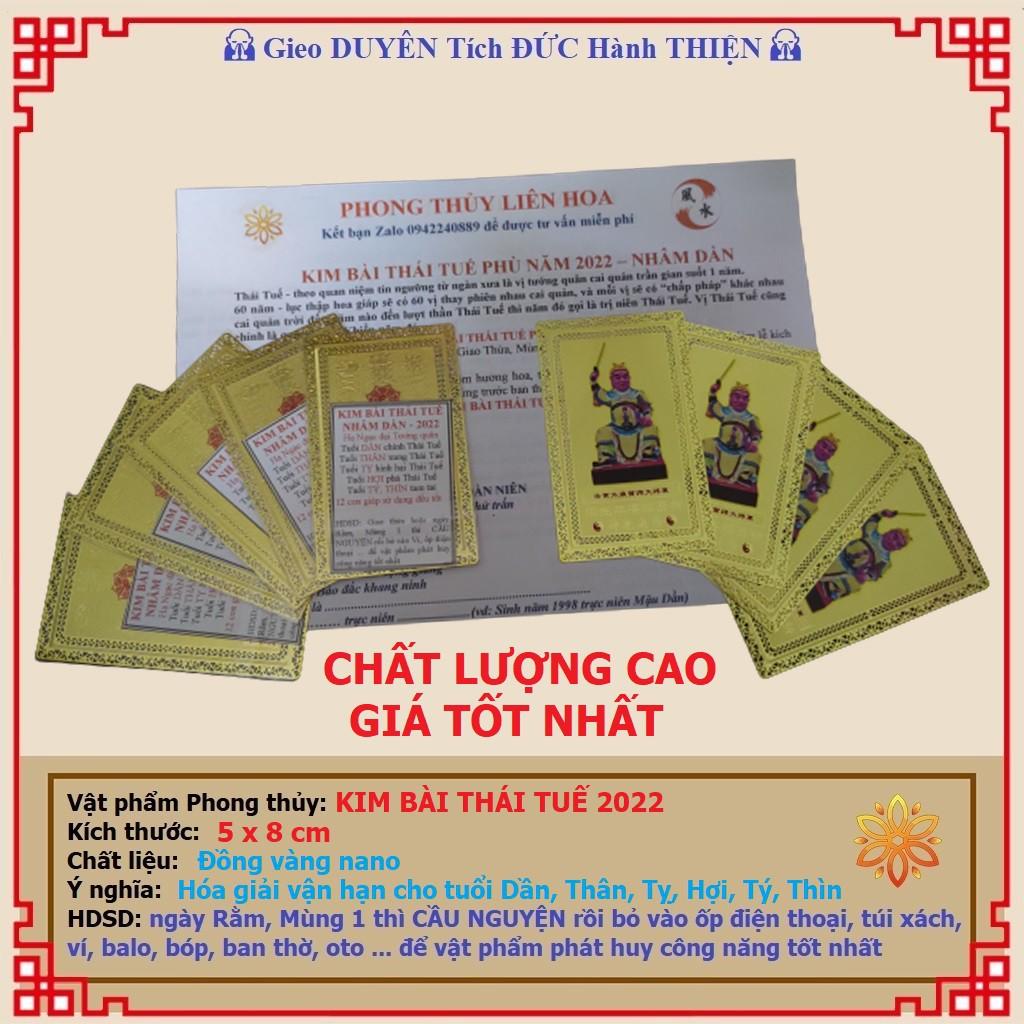 Thái Tuế năm 2022 - Kim Bài Thái Tuế Nhâm Dần năm 2022 - hóa giải vận hạn tuổi Dần, Thân, Tỵ, Hợi, Tý, Thìn