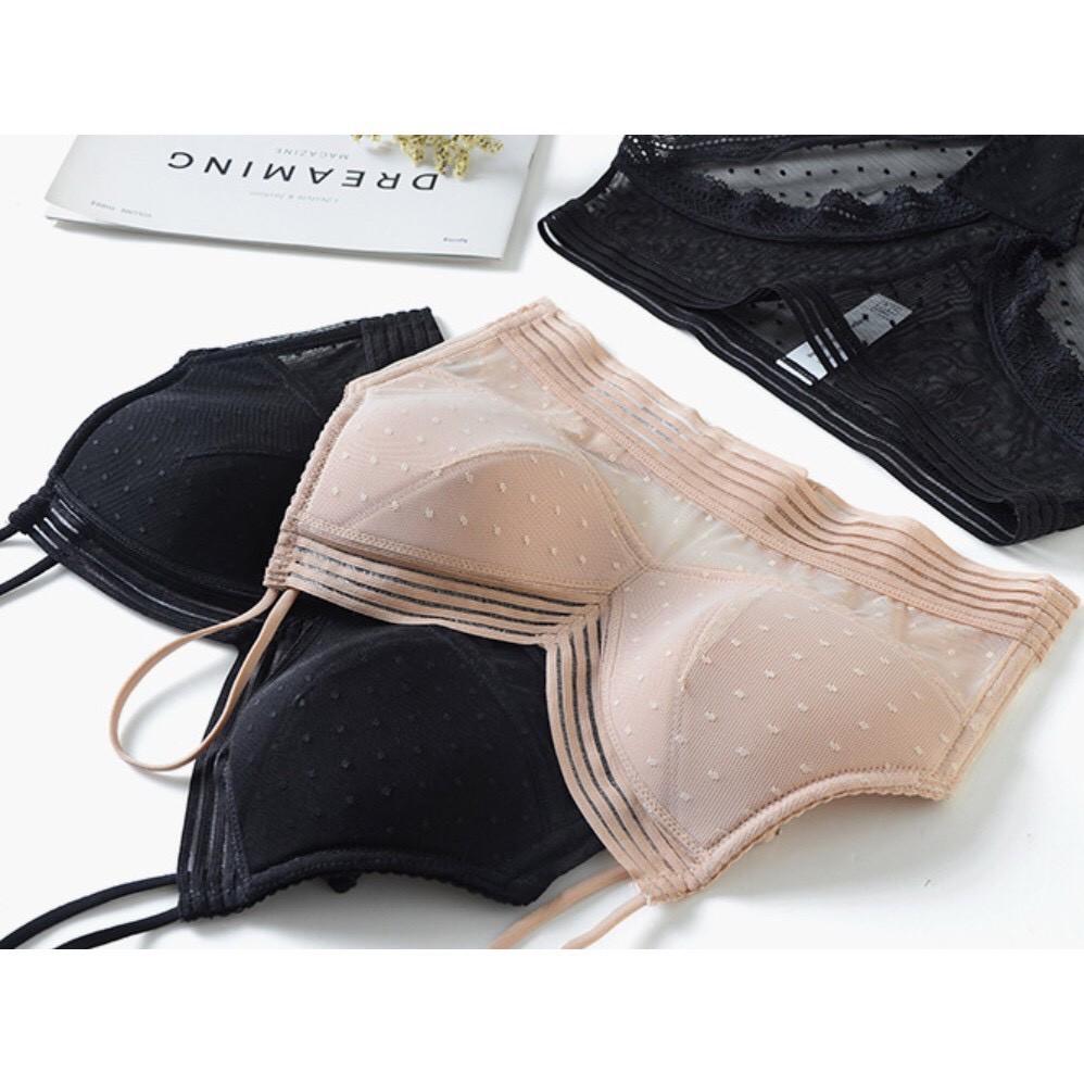 Áo Bralette Ren lưới hở lưng mã B145