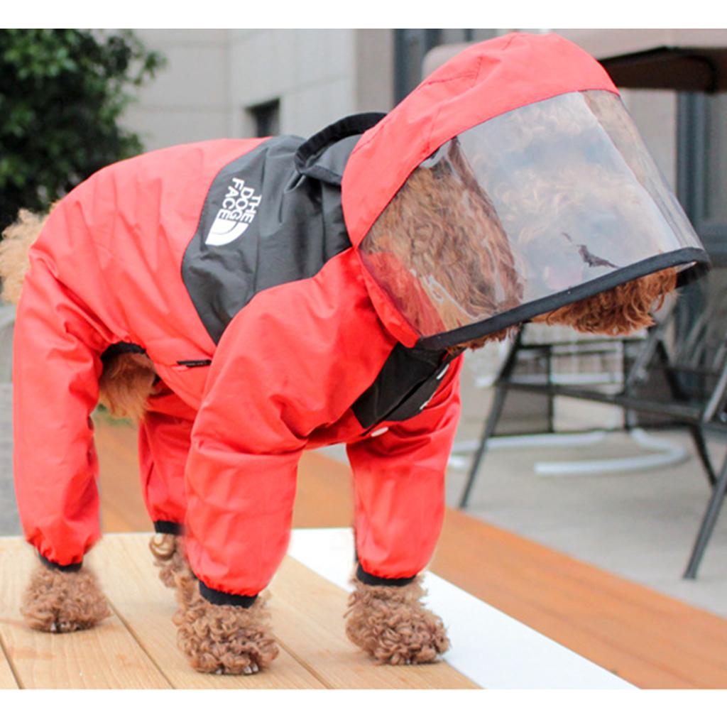 Dog Raincoat Clothing Waterproof Dog Poncho Outdoor Puppy Rain Coat Jacket Hooded Suit Water Proof Rainy-day Apparel Rainwear