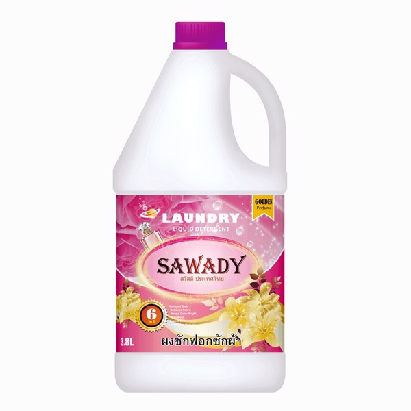 Nước giặt xả Sawady 6 trong 1 Golden Charming 3,8L