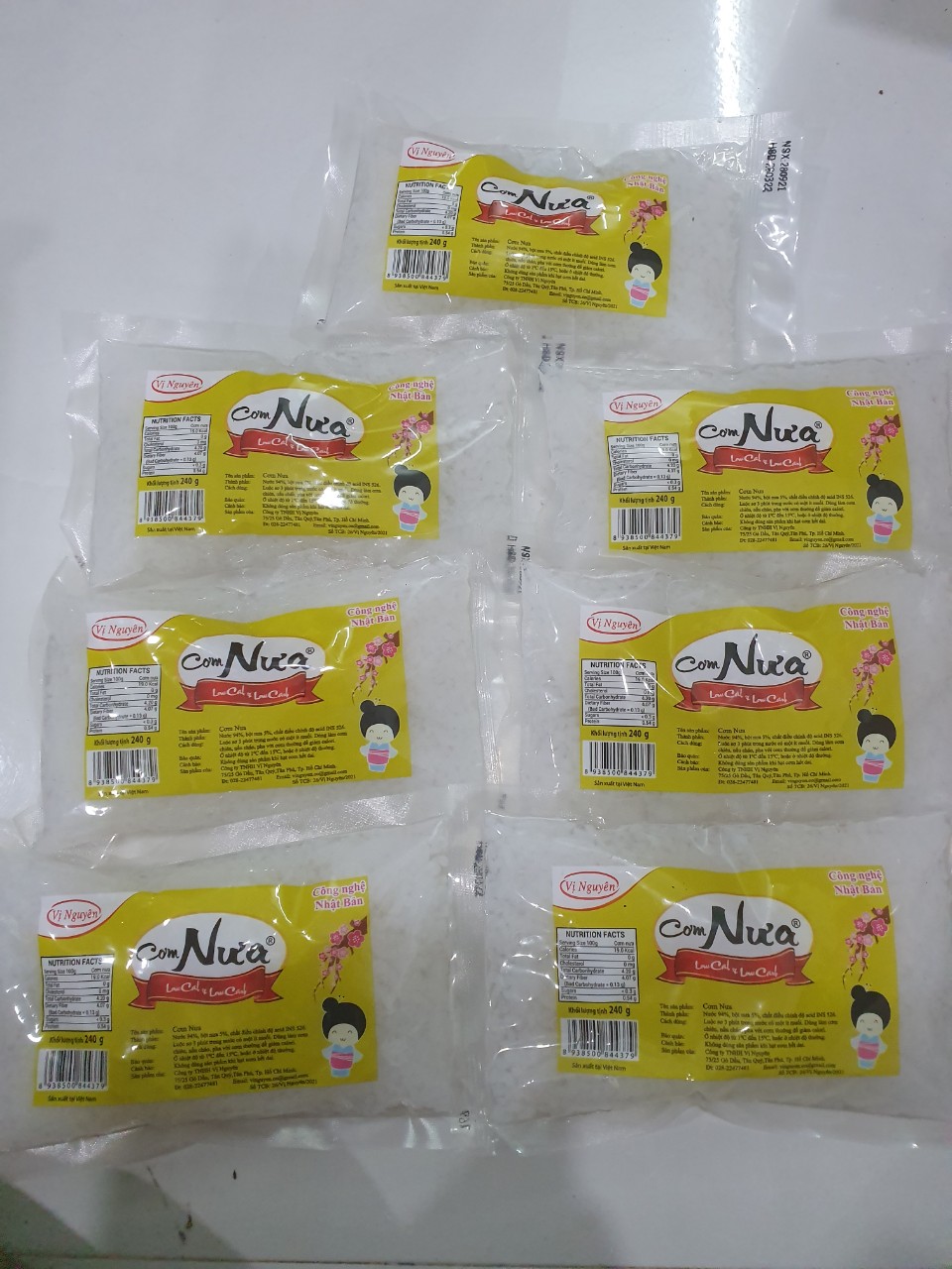 Combo 7 Gói Cơm Nưa Vị Nguyên Das Keto 240g