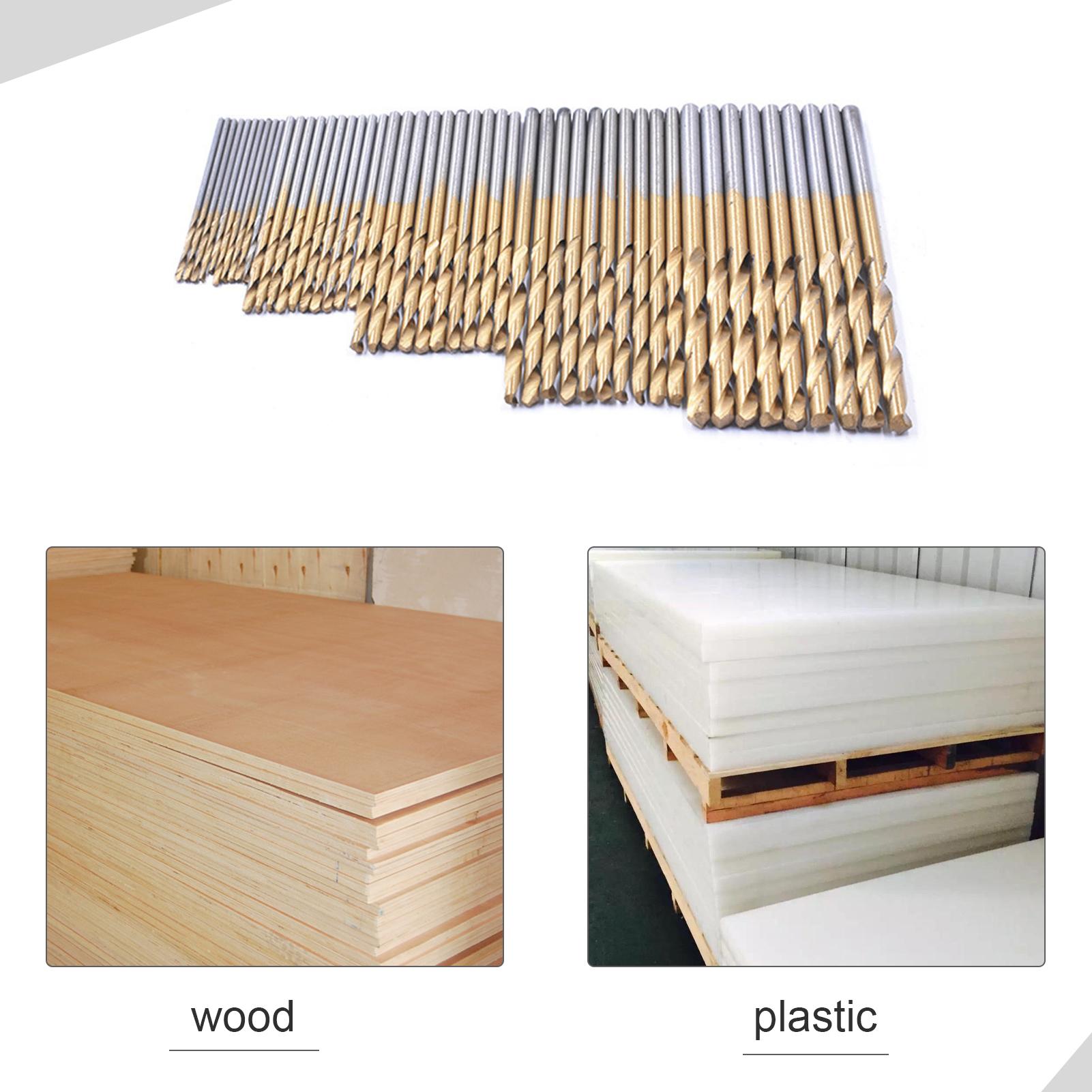 50 mũi khoan xoắn trục thẳng đường kính: 1mm / 1.5mm / 2mm / 2.5mm / 3mm. Thiết kế lưỡi dao 135 độ giúp lấy phôi thuận tiện