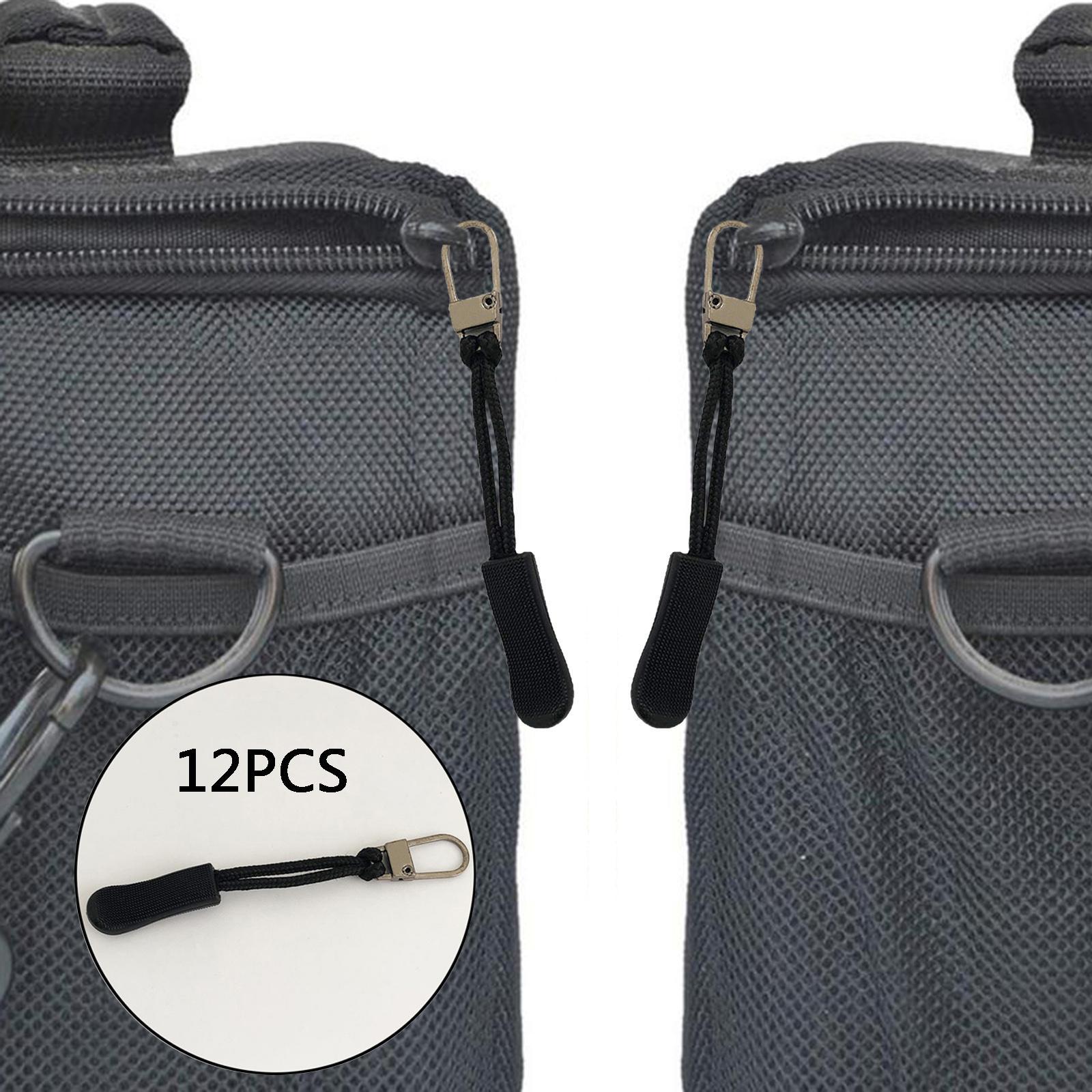 12 Pieces  Durable Cord Extension for Luggage Coat Black