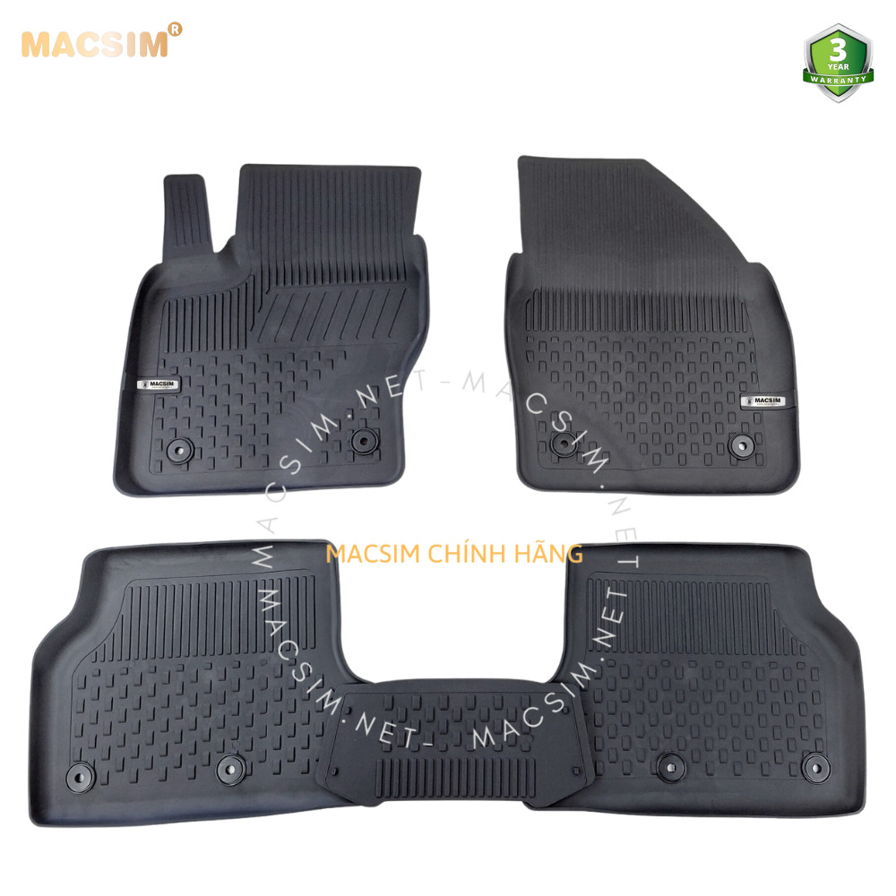 Thảm lót sàn ô tô nhựa TPE Silicon Ford Focus 2 Sedan / Hatback 2005-2010 Black Nhãn hiệu Macsim