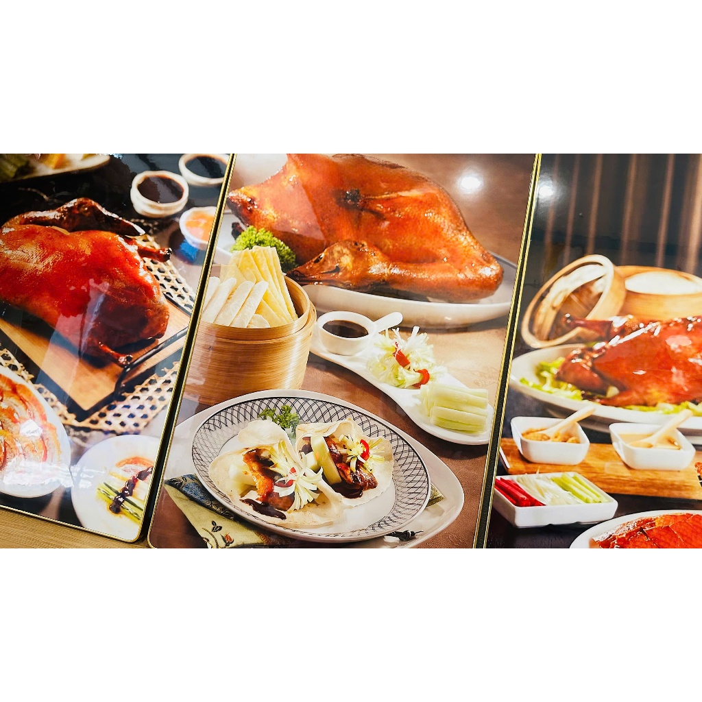 (HCM) Tranh treo tường tráng gương vịt quay Bắc Kinh 5 trang trí quán ăn kèm đinh