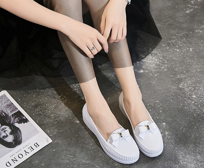 Giày mọi nữ đế cao su mềm cao 2p